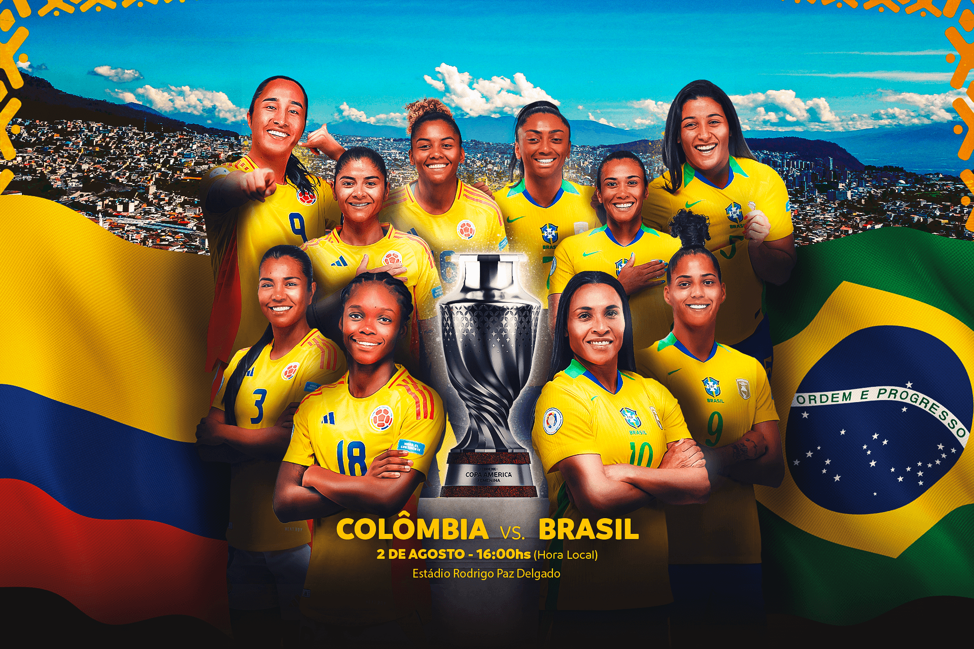 Colômbia e Brasil fazem a Final da CONMEBOL Copa América Femenina 2025™