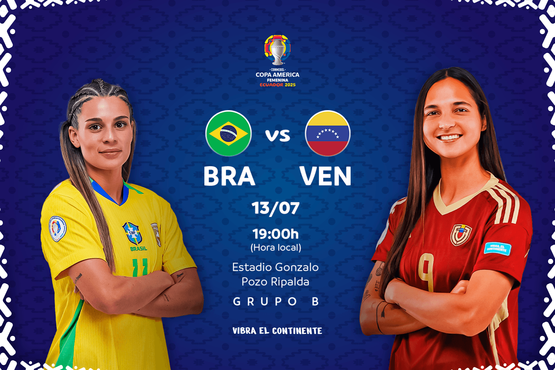 Brasil y Venezuela cierran la primera fecha de la Fase de Grupos de la CONMEBOL Copa América Femenina 2025™