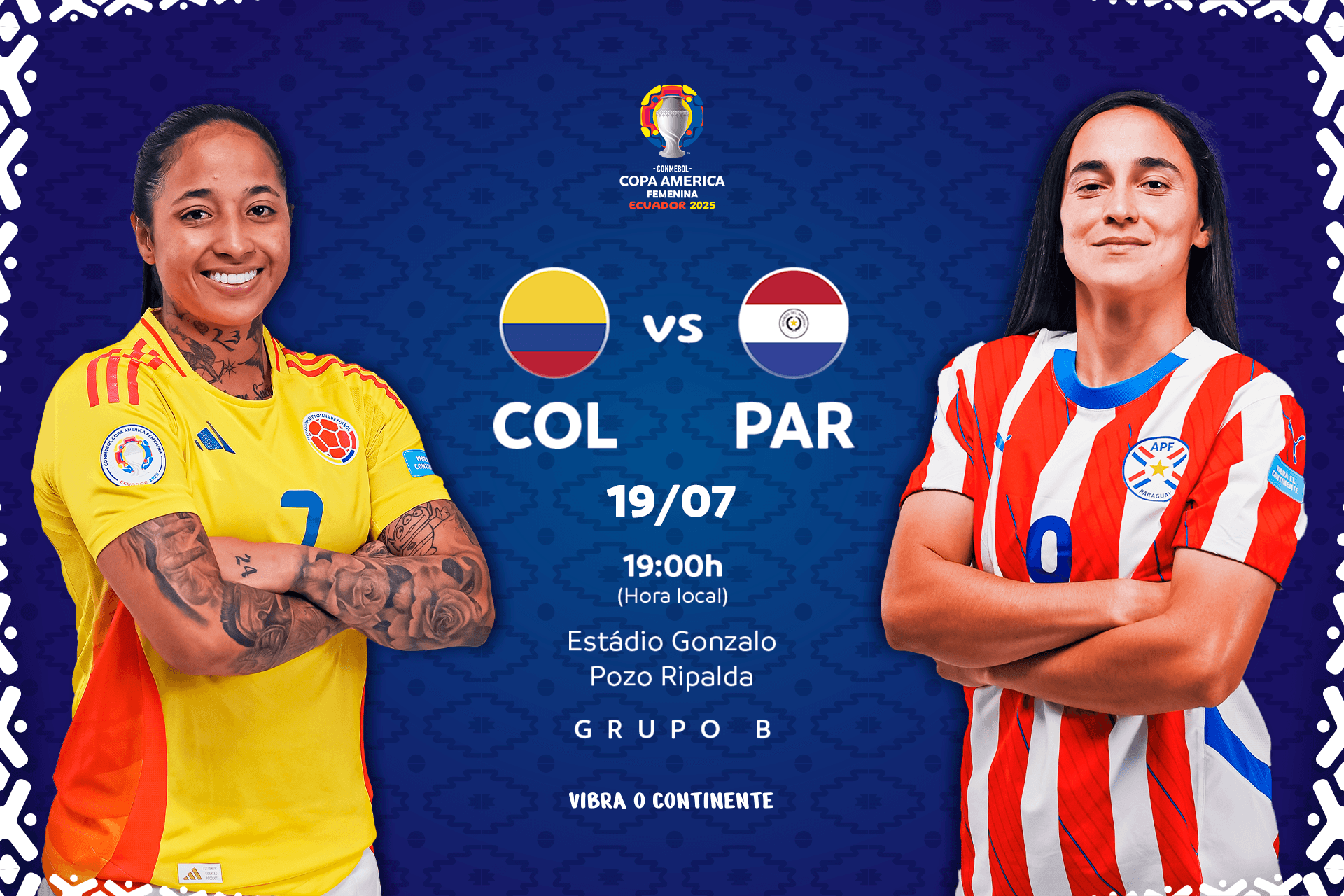 Colômbia e Paraguai querem evoluir no Grupo B da CONMEBOL Copa América Femenina™