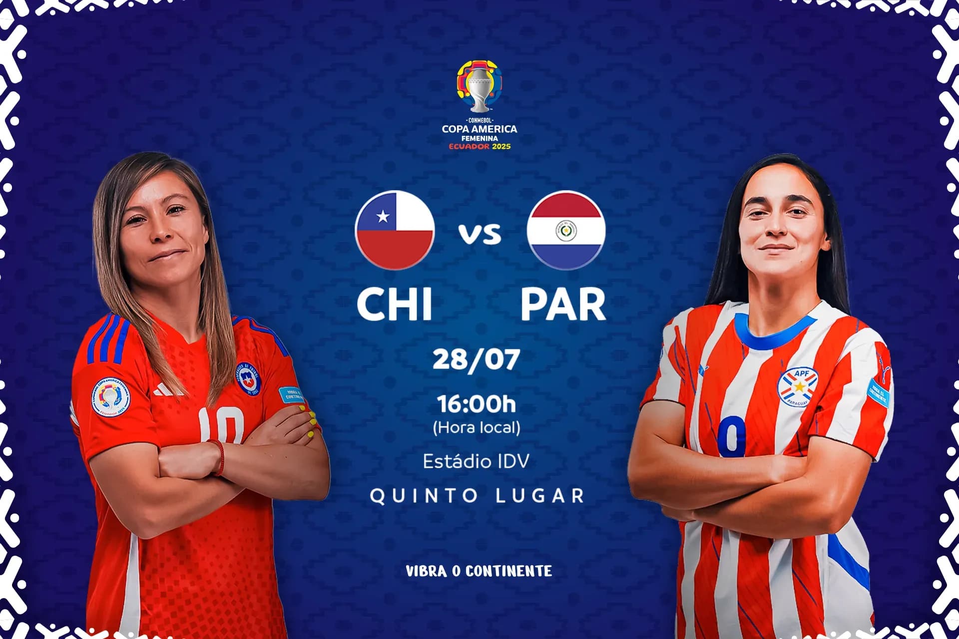 Chile e Paraguai disputam o quinto lugar da CONMEBOL Copa América Femenina 2025™