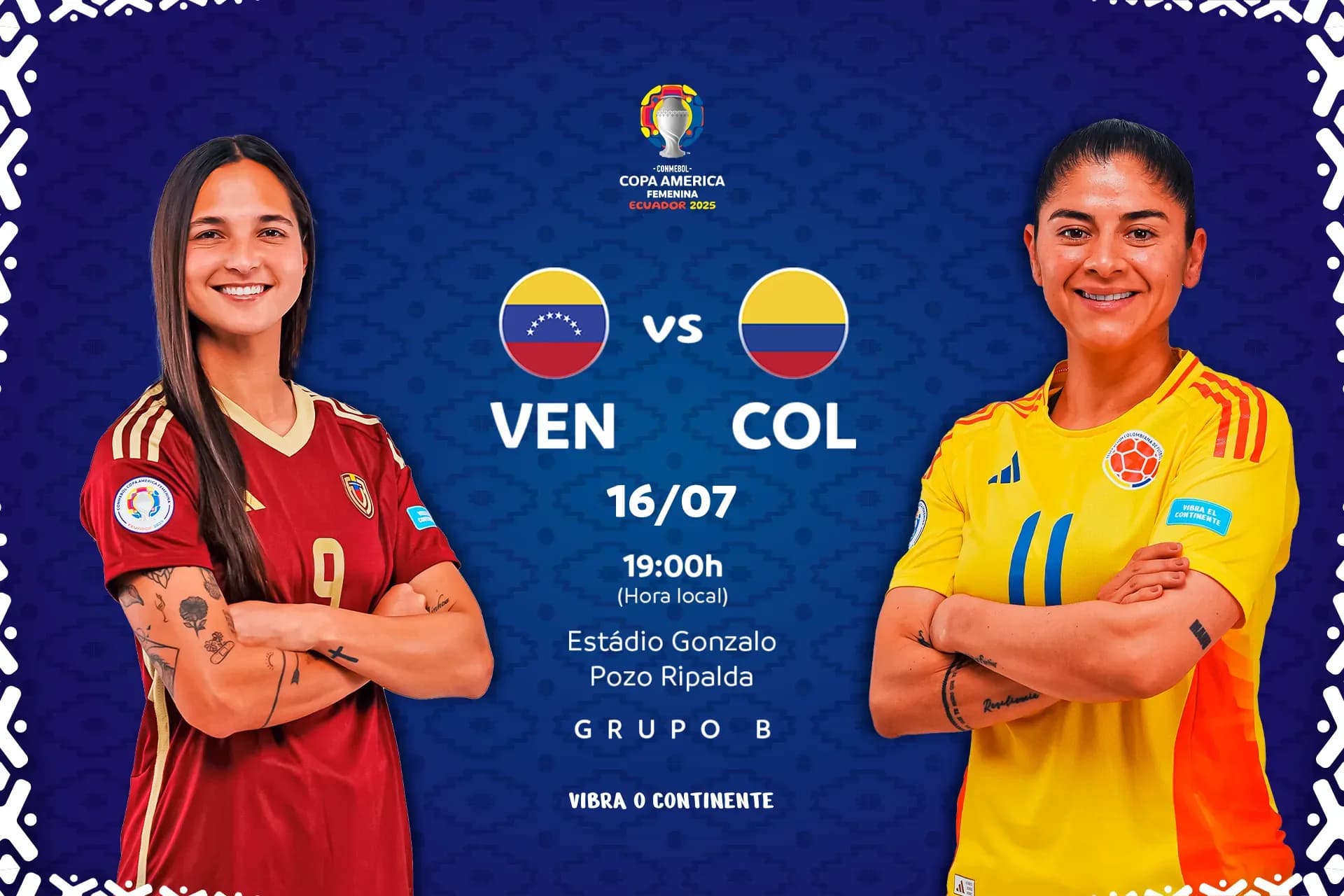 Colômbia faz sua estreia contra a Venezuela na CONMEBOL Copa América Femenina 2025™