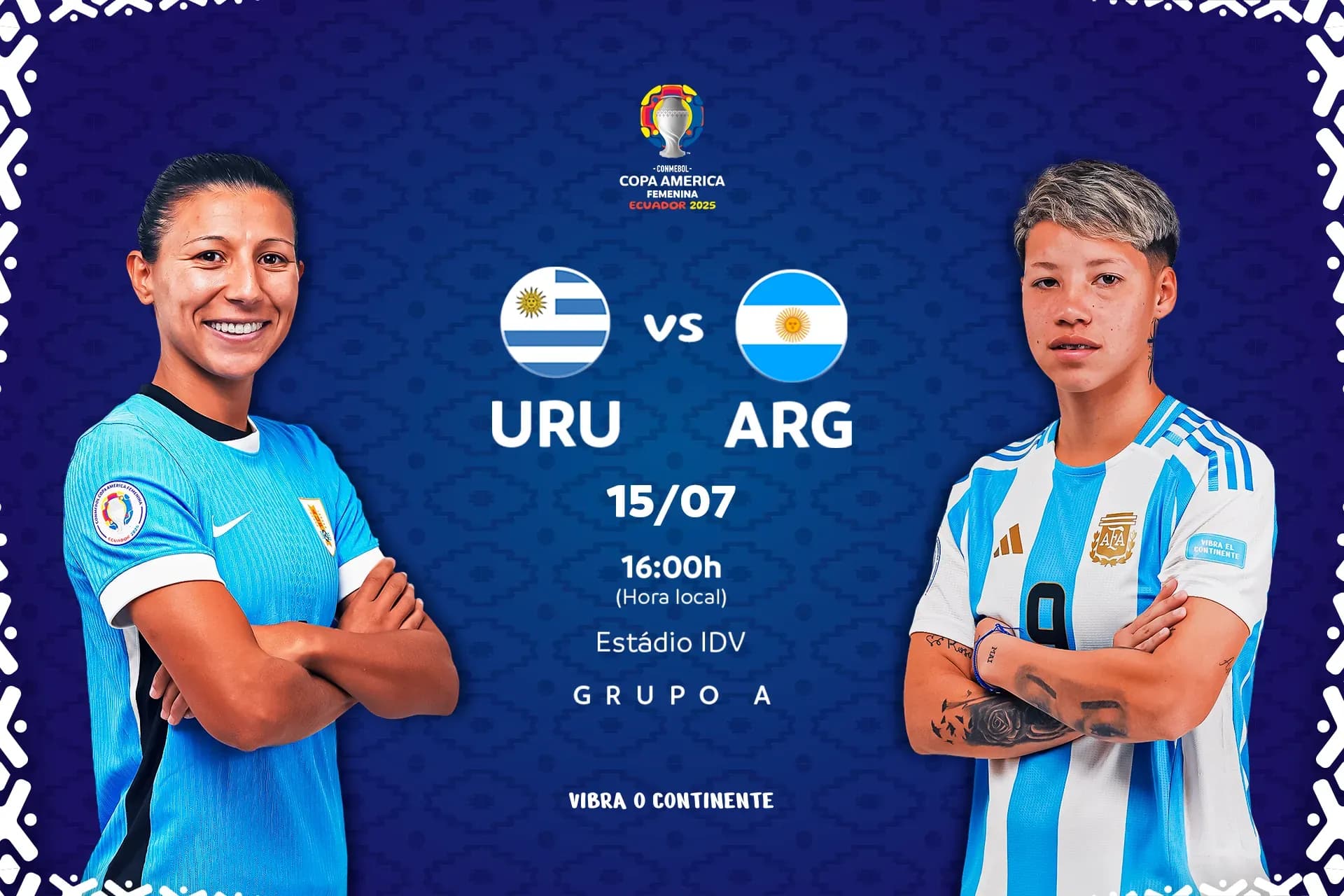 Argentina estreia contra o Uruguai pela CONMEBOL Copa América Femenina 2025™