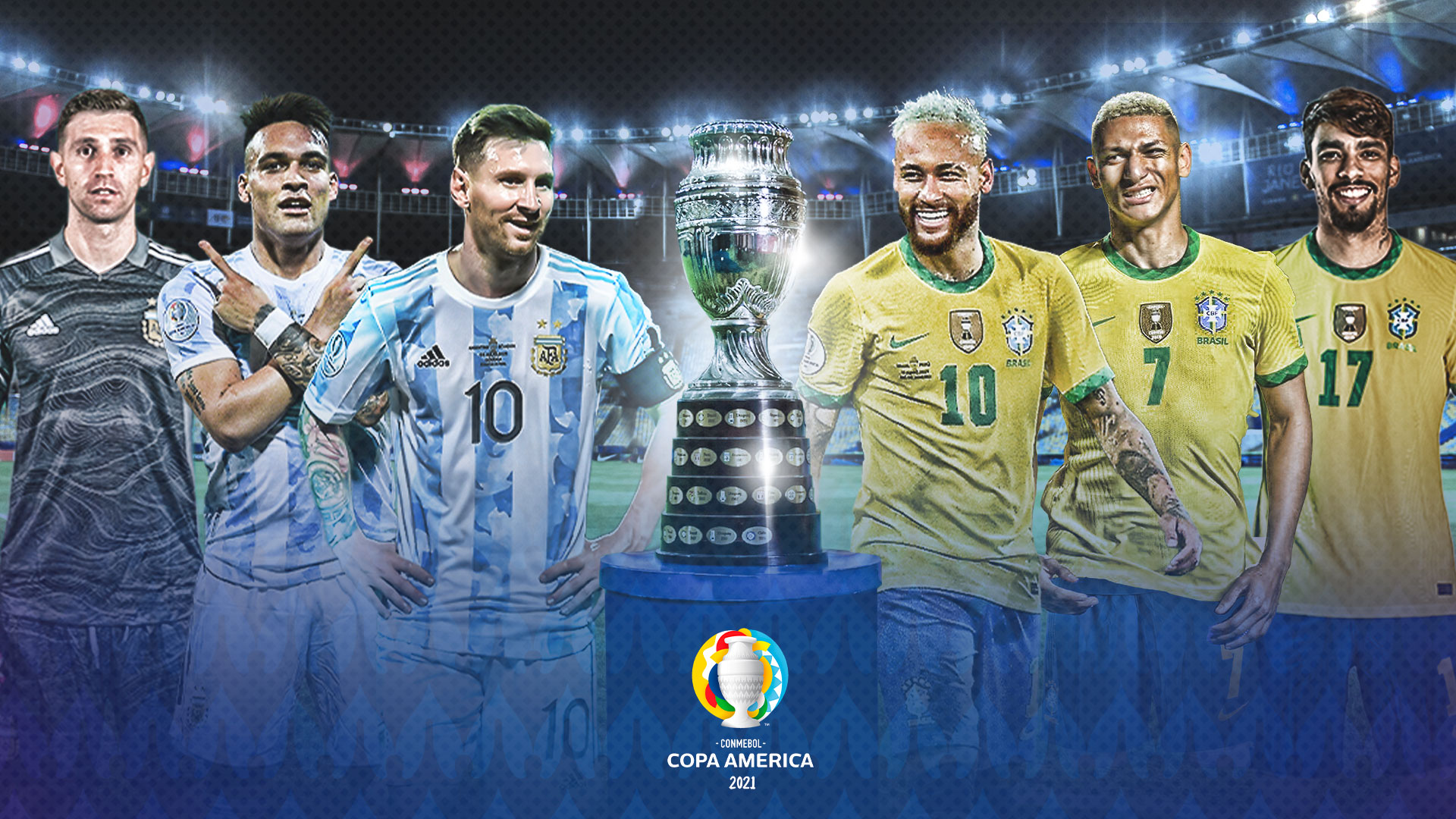 Chào mừng đến với giải đấu bóng đá Copa America đầy kịch tính và phấn khích! Hãy cùng xem những đội bóng hàng đầu Nam Mỹ cạnh tranh với nhau để giành được chiếc cúp danh giá nhất. Những pha bóng nhanh, những cú sút ko thể đỡ đc, và những bàn thắng đẹp mắt chắc chắn sẽ làm bạn rực cháy trong từng phút giây trên sân cỏ.